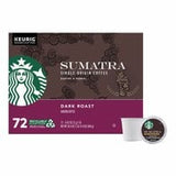 Starbucks Sumatra Dark Roast Ground Coffee K-Cup Pods