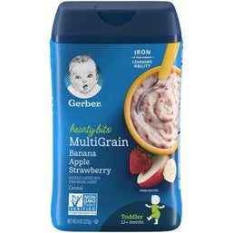 Gerber Hearty Bits Multigrain Banana Apple Strawberry Baby 8 oz