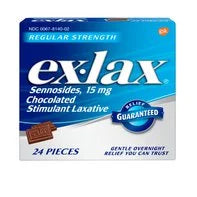 Exlacs Ex-lax Chocolated Stimulant Laxative Pills, Chocolated Stimulant Laxat ...