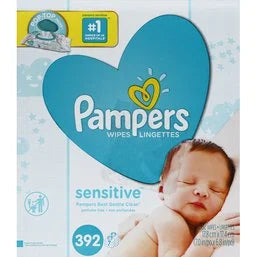 Pampers Baby Wipes Sensitive Perfume Free 8.4 lb