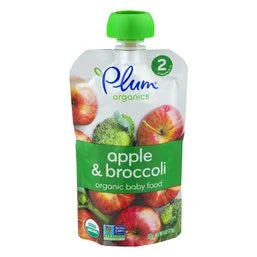 Plum Organics Broccoli & Apple Stage 2 Baby Food 4 oz