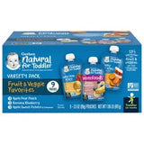 Gerber Fruit & Veggie Favorites Banana Blueberry Apple Pear Peach & Apple Sweet Potato With Cinnamon Baby Food Variety Pack Pouches 31.504 oz