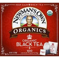 Newman's Own Black Tea, Organic, Bags