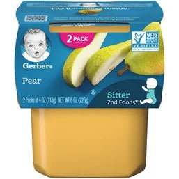 Gerber 2nd Foods Pear Baby Food Tubs