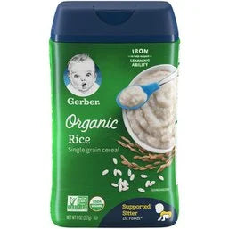 Gerber Organic Rice Baby Cereal 8 oz