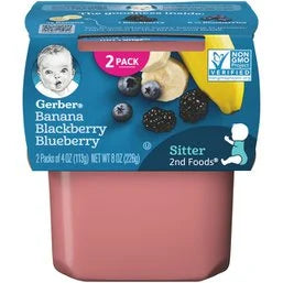 Gerber 2nd Foods Banana With Mixed Berry Tubs