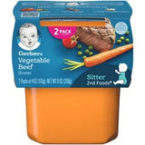 Gerber 2nd Foods Vegetable Beef Dinner Baby Food Tubs