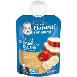 Gerber 2nd Foods Apple Strawberry Banana Baby Food 3.488 oz