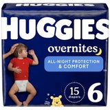 Huggies Overnites Nighttime Baby Diapers, Size 6