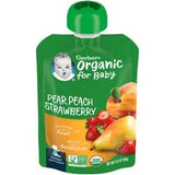 Gerber Organic for Baby Pear Peach Strawberry Baby Food 3.5 oz