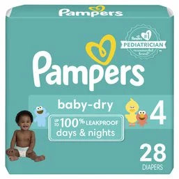 Pampers Baby Dry Diapers Size 4