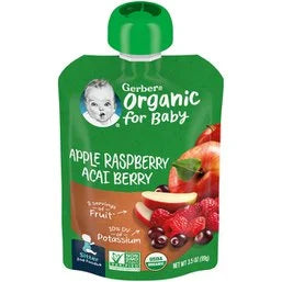 Gerber Organic for Baby Apple Raspberry Acai Berry Baby Food 99 g