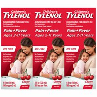 Tylenol Dye-Free Cherry Pain & Fever Liquid Medicine