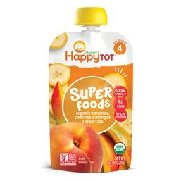 Happy Tot Bananas, Peaches & Mangos + Super Chia 4.22 oz