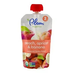 Plum Organics Peach, Banana & Apricot Baby Food 4 oz