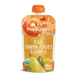 Happy Baby Pears, Pumpkin, Peaches & Granola 4 oz