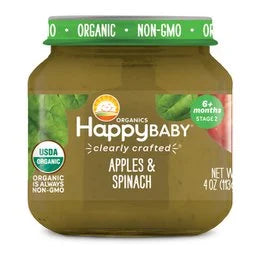 Happy Baby Apples & Spinach 4 oz
