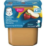 Gerber Apple Strawberry Banana Baby Food, 6-8 Months