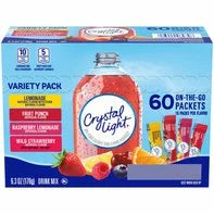Crystal Light Lemonade, Fruit Punch, Raspberry Lemonade & Wild Strawberry Powdered Drink Mix Variety Pack