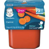 Gerber 2nd Foods Carrots Baby Food Tubs 16 oz