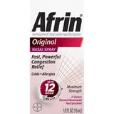 Afrin Nasal Decongestant, Maximum Strength, Nasal Spray, Original