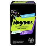 Ninjamas Nighttime Bedwetting Underwear Boy Size S/M 14 ct