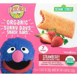Earth's Best Sesame Street Strawberry Organic Sunny Days Snack Bars