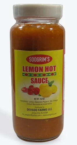 Soogrim’s Lemon Hot Sauce 12oz.