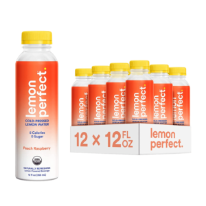 Lemon Perfect Peach Raspberry 12oz Plastic Bottle (12 pack) Case