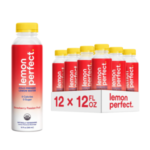 Lemon Perfect Strawberry Passion Fruit 12oz Plastic Bottle (12 pack) Case