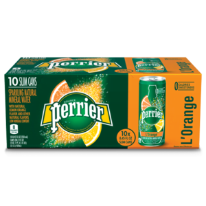 Perrier Orange 250ml Slim Can (10 pack) Case