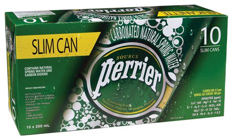 Perrier Plain 250ml Slim Can (10 pack) Case
