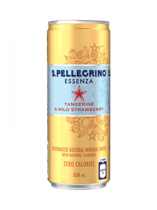 San Pellegrino Tangerine & Wild Strawberry 330ml Can (24 pack) Case