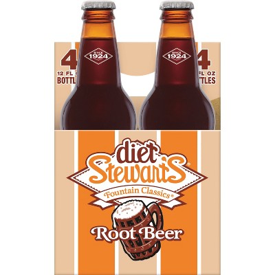 Diet Stewart’s Root Beer 12 oz Bottle (24 pack) Case