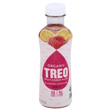 Treo Organic Fruit & Birch Water Raspberry Lemonade 16oz (12 pack) Cas ...